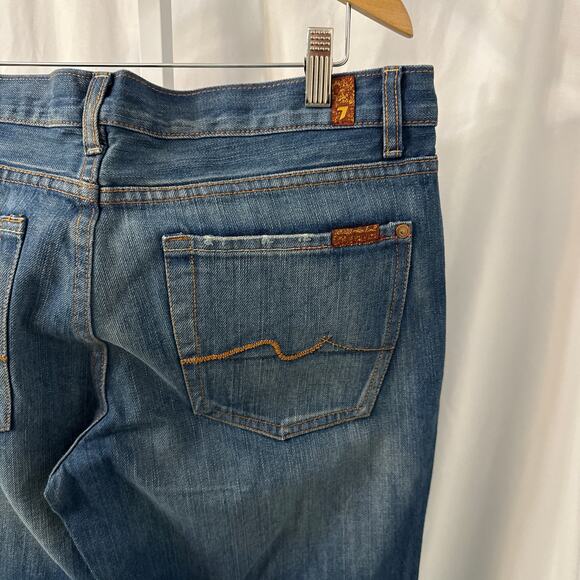 7 For All Mankind Bootcut Jeans Womens Size 33 Blue - Picture 9 of 11